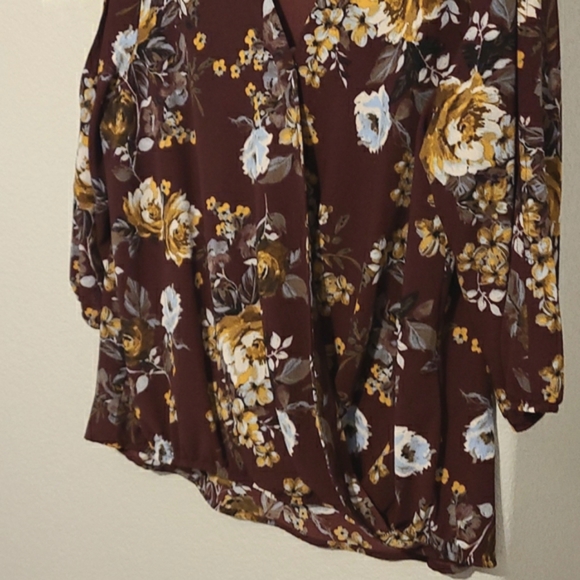 Marigold Burgundy Blouse - Picture 3 of 7